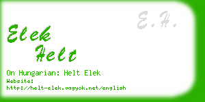 elek helt business card